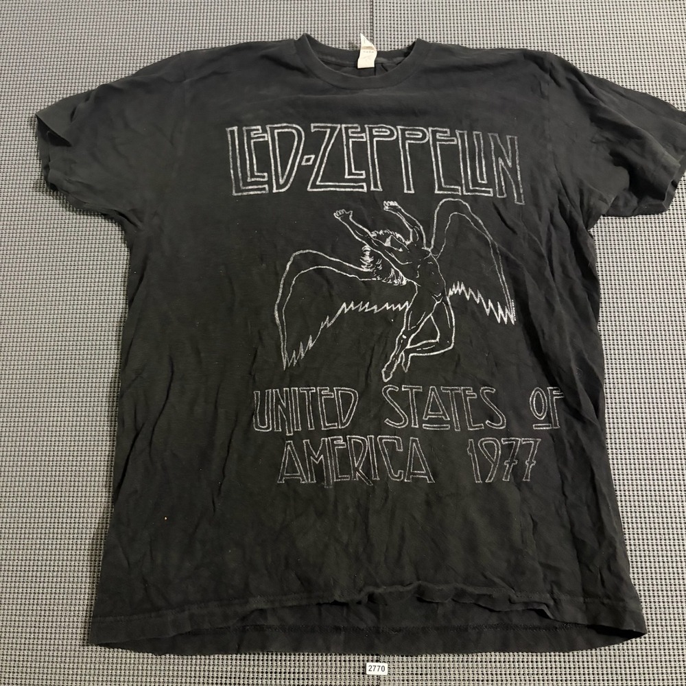 Led Zeppelin United States of America 1977 T-Shirt Black L